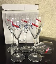MUMM CHAMPAGNE ITALESSE CRYSTAL  FLUTES 8" TALL BOXED SET OF 6 UNUSED BNIB