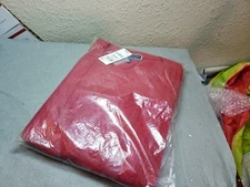 Karen Scott Women Sweater Large Red 100% Cotton Cable Knit Pullover, New w/Tags