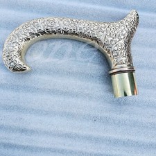 VINTAGE SOLID BRASS HEAD HANDLE DESIGN FOR WALKING STICK CANE HANDMADE GIFT