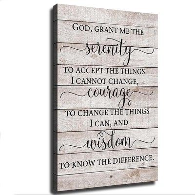 Inspirational Scripture Canvas The Serenity Positive Bible Christian Poster | eBay