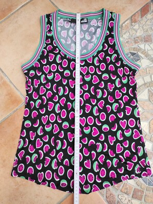 Love Moschino Top Shirt Bluse Tunika M L 38 40 42 T-Shirt Melonen Herzen Strick