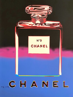 ANDY WARHOL RARE 1997 FINE ART SILKSCREEN PRINT CHANEL NO.5 LARGE