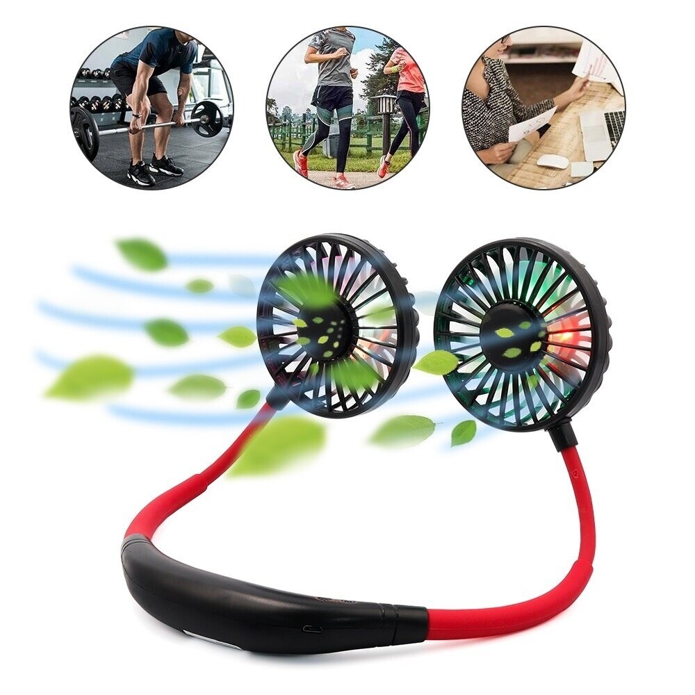 Ventilatore YZYOE Ventilatore Da Collo Ricaricabile YZYOE - 5 Velocità, Schermo LED, Portatile E Pieghevole, Per Ufficio, Casa E Sport Ventilatore Per Viaggi Sport