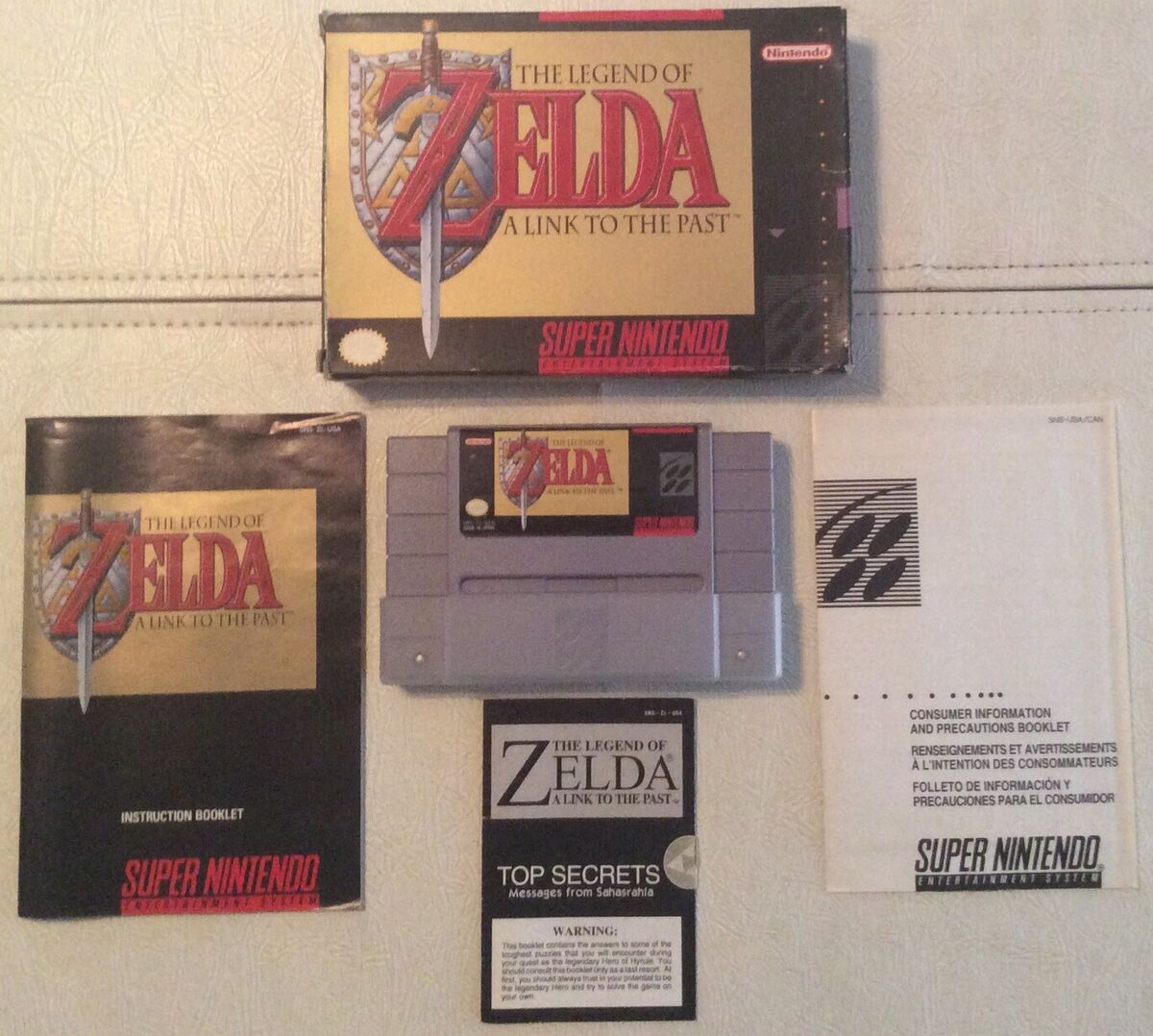 Zelda Link to the Past Super Nintendo SNES Game Complete CIB w