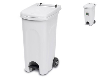 Bin with wheels Urban Eco 80L, White