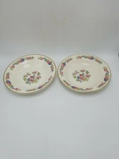 Homer Laughlin "Bristol" 8 1/4 Inch Rimmed Soup Bowl-Set of 2