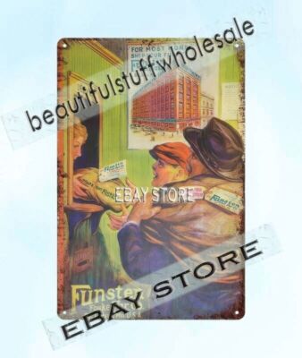 1926 FUNSTEN FOUKE FUR CO TRAPPING St. Louis Missouri metal tin sign bar house