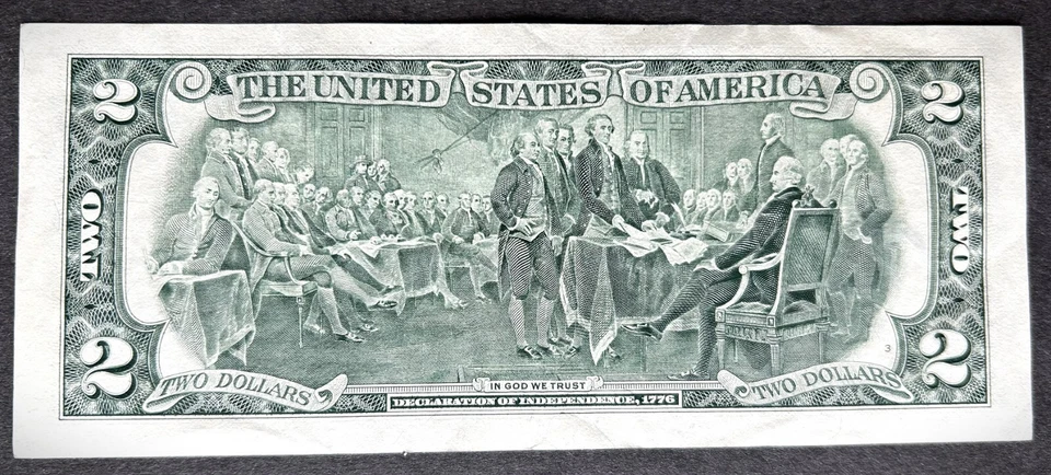 $2 1995 Fed. Res. AU condition - Image 2 of 2