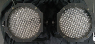 Pair ADJ Mega Go Par 64 LED Party Stage Battery Powered Lights   Tested