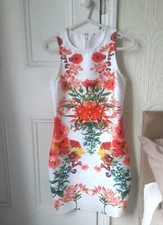 Forever 21 Scuba Knit  Floral Bodycon Dress