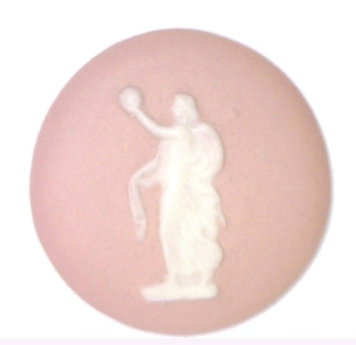 Antique Vintage Large Round Pink Athena Wedgwood WEDGEWOOD like Round Cameo #H44