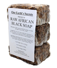 Premium Natural Raw African Black Soap, 3 Pound