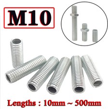 M10 Allthread Hollow Threaded Rod Tube, Electrical Lamp Socket -All Lengths