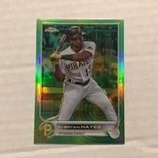 KeBryan Hayes #98 pirates  29/99 made Green Refractor 2022 Topps Chrome