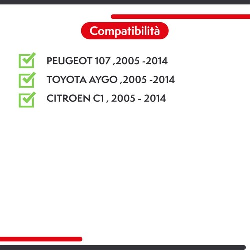 Vetro Specchietto Sinistro per Peugeot 107 Toyota Aygo Citroen C1 - Foto 9 di 9