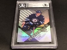 Patrik Laine Signed 2016-17 SP Game Used Rookie Card #185 Auto Beckett BAS COA 