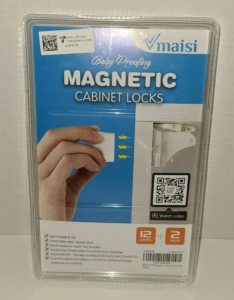 Vmaisi Baby Proofing Adhesive 12 Locks 2 Keys Easy Install