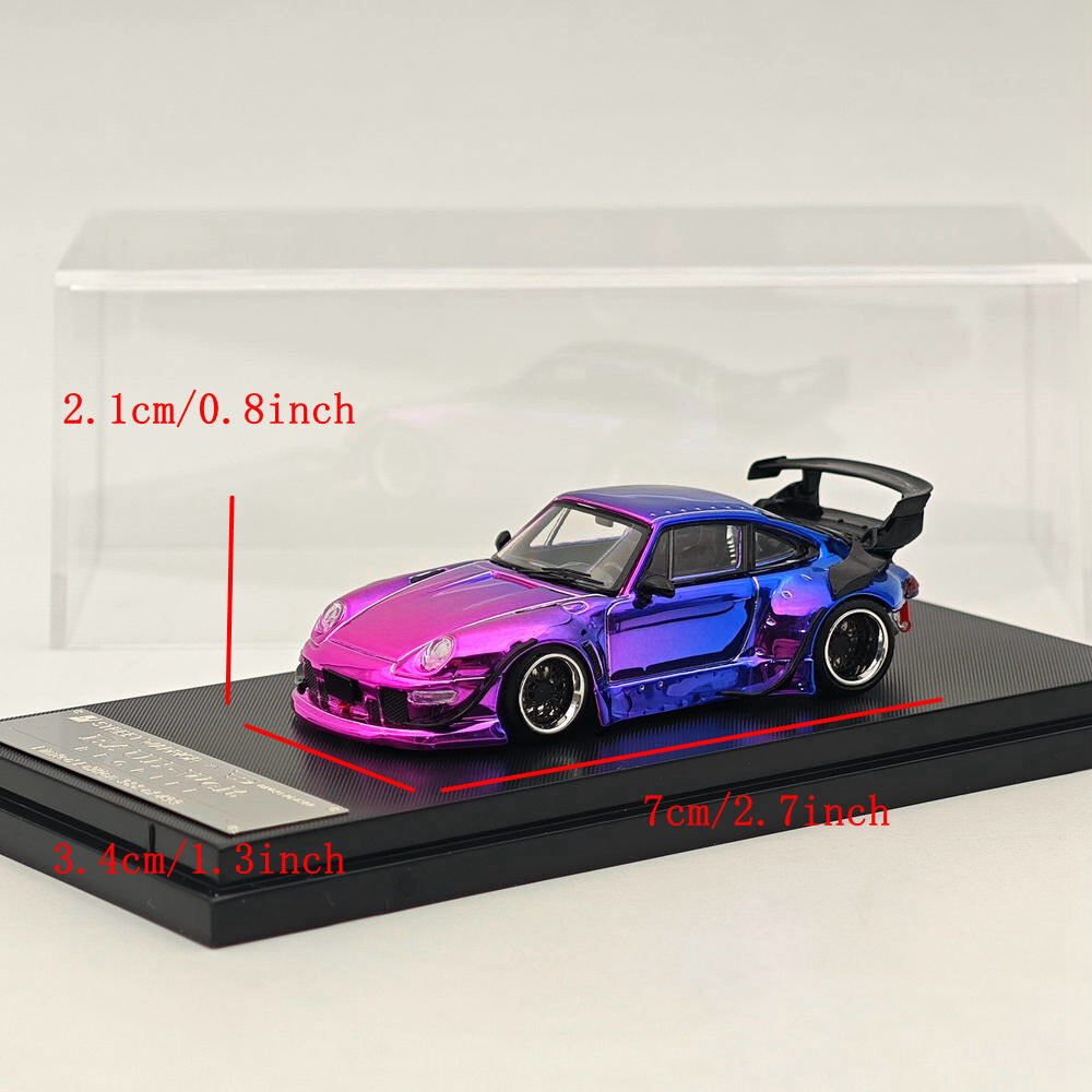 STREET WARRIOR 1:64 Porsche 993 RWB Gradient Chrome Purple