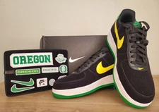 Rare NIKEiD Custom PatchOregon Ducks Black Sneakers,Men's US Size 11 AH2442-992 