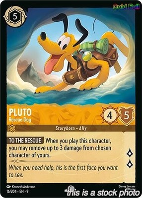 Pluto - Rescue Dog [9 - 16/204]Lorcana TCGNMCold Foil