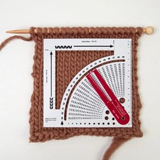 Stricklehre Konverter Maschenzähler Nadelmaß Messwerkzeug Kunststoff Weiß
