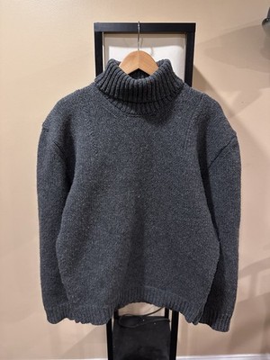 Prada x Raf Simmons Chunky Grey Turtle Neck Knit Sweater | eBay