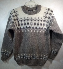 Norlander Vintage Woolenspun Sweater Men Gray Wool Blend Crew Raglan Long Sleeve