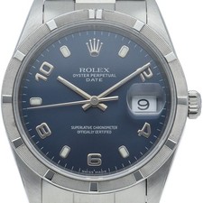 Orologio da uomo ROLEX Oyster Perpetual Date Blue 15210 (P) in acciaio...