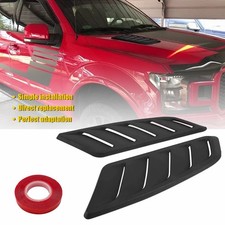 Car Hood Vent Scoop Louver Scoop Cover Decor Air Flow Intake Universal Black Eoa