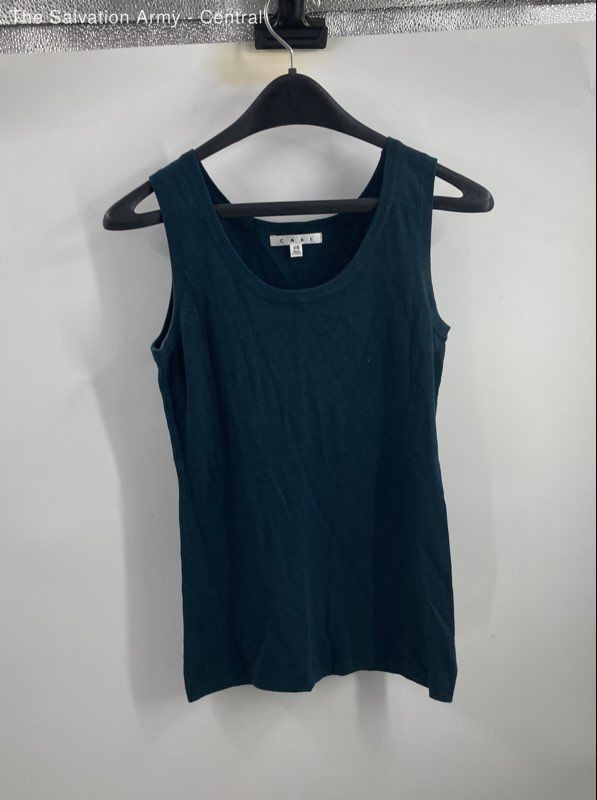 Cabi Womens Blue Scoop Neck Sleeveless Casual Pullover Tank Top Size XS