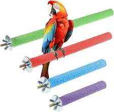 Parrot Perches 4 Pcs Bird Perch Stand Platform Paw Grinding Sticks