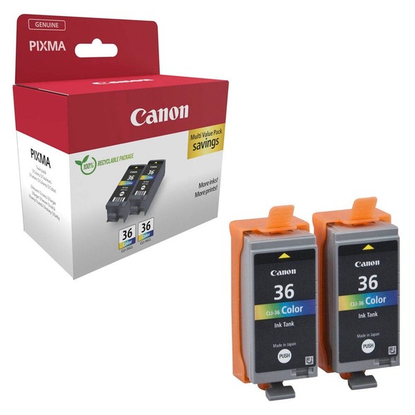 Canon CLI-36 Color Twin Original Tintenpatrone FüR Canon Pixma Tr 150 160-image