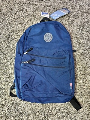 NWT Olymia USA Princeton 18'' Navy Blue Water Resistant Backpack College School