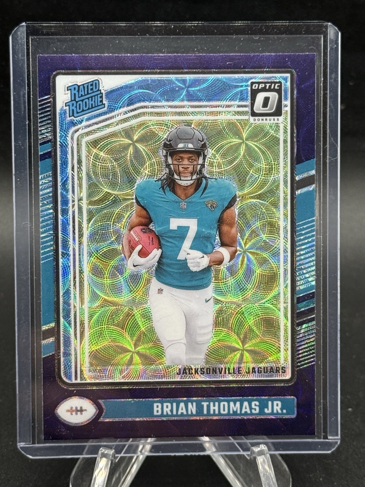 2024 Panini Donruss Optic - Rated Rookie Brian Thomas Jr. #214 Purple Scope (RC)