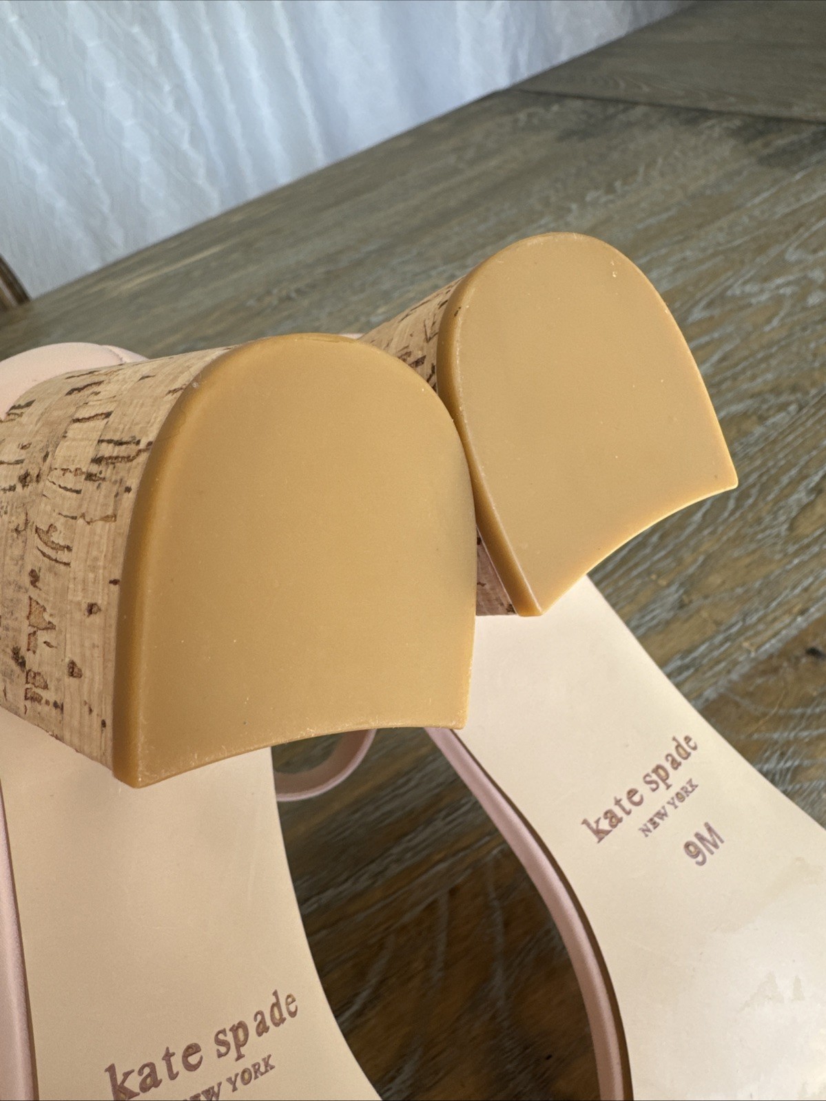 Kate Spade 9 Open Toe Heels Sandals “ Wednesday” Light Beige Leather New(other) thumbnail 14