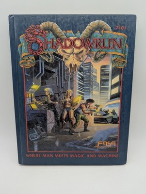 Vintage 1989 FASA Corporation Shadowrun 1st Edtion 2nd Printing TTRPG Rulebook