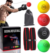 Boxing Reflex Ball Headband Set, Boxing Equipment, Include 4 Different Ball and