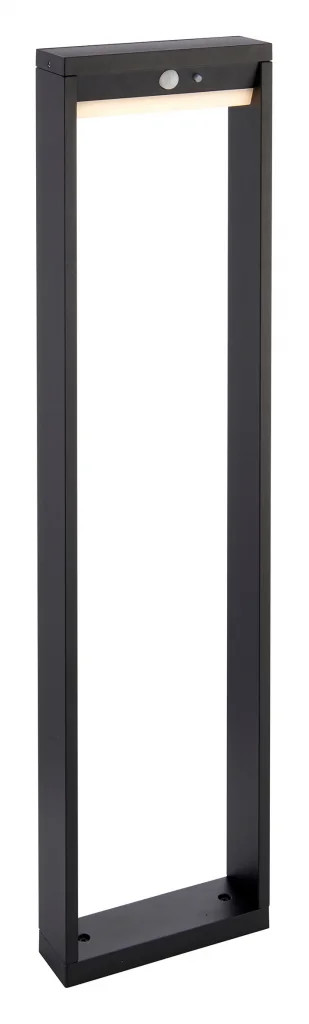 Outdoor Light Black Dannah LED Solar Post IP44 Textured Photocell & PIR 800mm