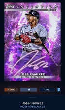 22 Topps Bunt DIGITAL Inception Black Signature ICONIC Jose Ramirez