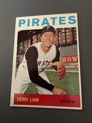 1964 Topps #472 Vern Law  EX+ Nice Card