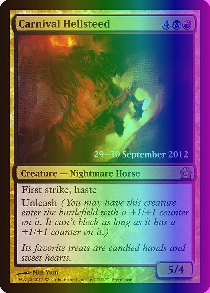 MTG Carnival Hellsteed (147/10) Return to Ravnica Promos MP FOIL- Prerelease