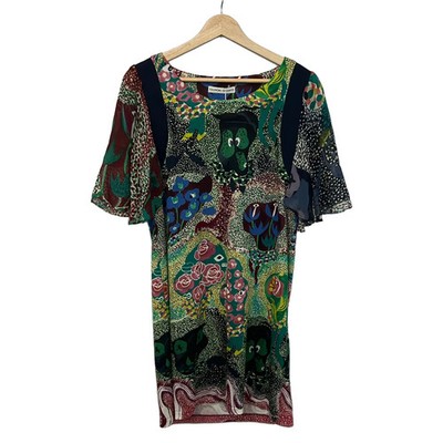 TSUMORI CHISATO Green Dark Navy Multi Women's Dress