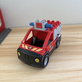 Lego Duplo 5601 Fire Station Fire Engine Helicopter 100% Complete w/ Manual 2008