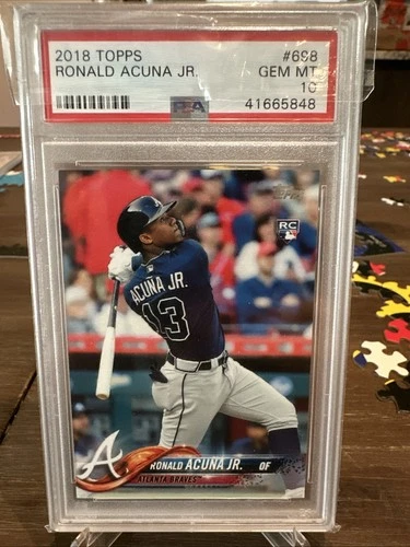 2018 TOPPS BAT DOWN #698 RONALD ACUNA JR. PSA 10