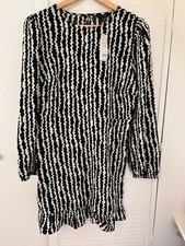 New look Black And White Summer Dress Size 14 BNWT