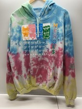 Avengers Super Heroes Tie Dye Colorful Hooded Sweatshirt Size XL