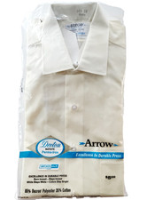 1970 Arrow Dresh Shirt Decton Perma Iron Batiste Vintage NOS Sealed Pale Yellow