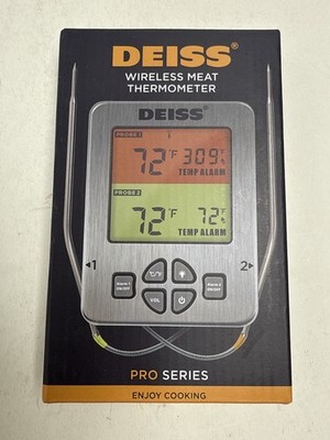 DEISS Wireless Meat Thermometer Dual Probe Bluetooth BBQ Grill Oven Timer