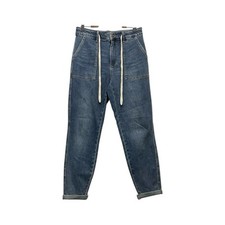Judy Blue Women's High Waist Medium Wash Drawstring Double Cuffed Jogger 7/28