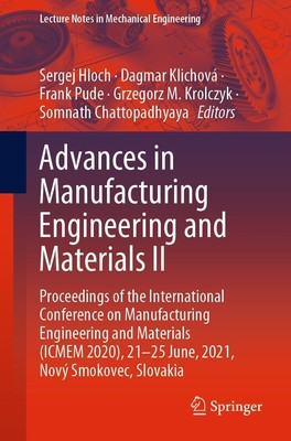Advances in Manufacturing Engineering and Materials II Sergej Hloch